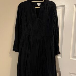 J. Crew Factory Black Long Sleeve Dress